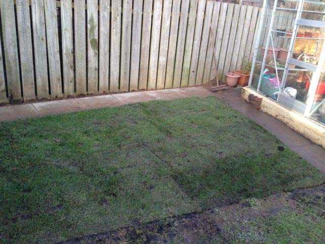 Turf and slab after @ Coulson Drive